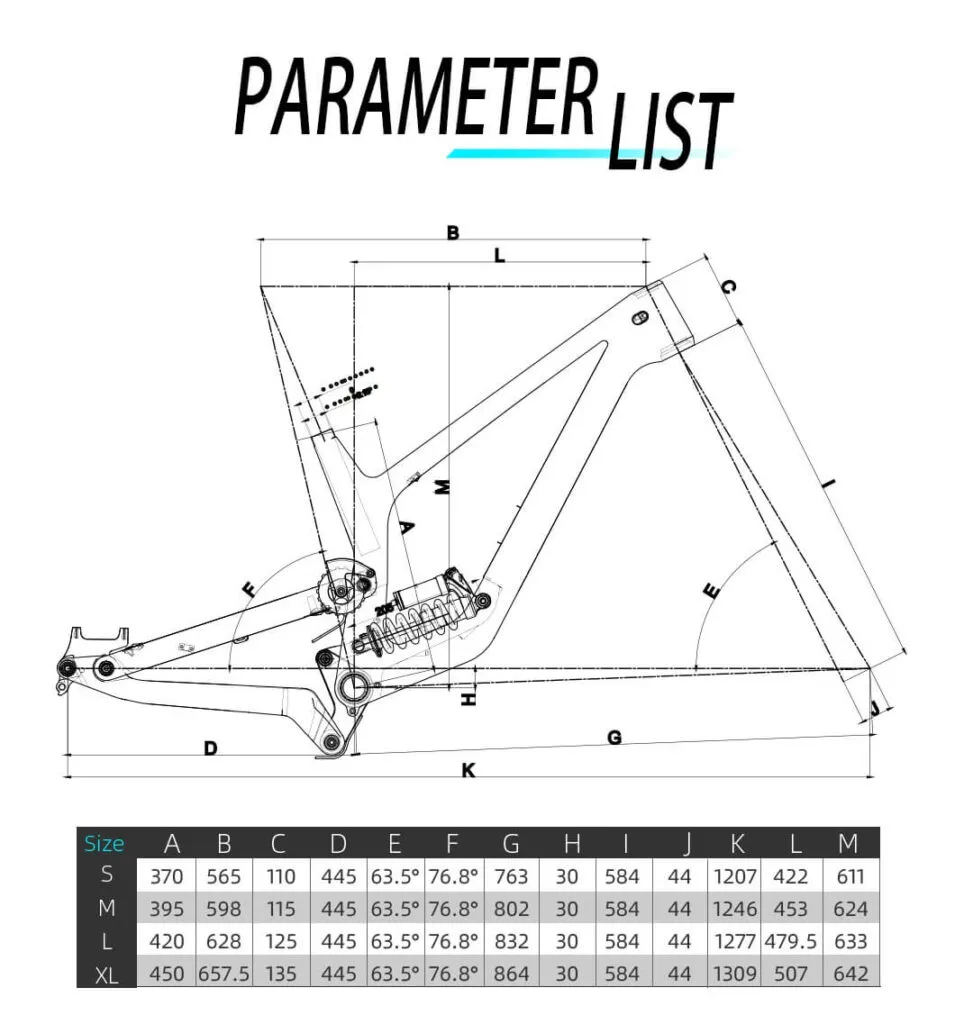maattabel voor ophangingsframes
