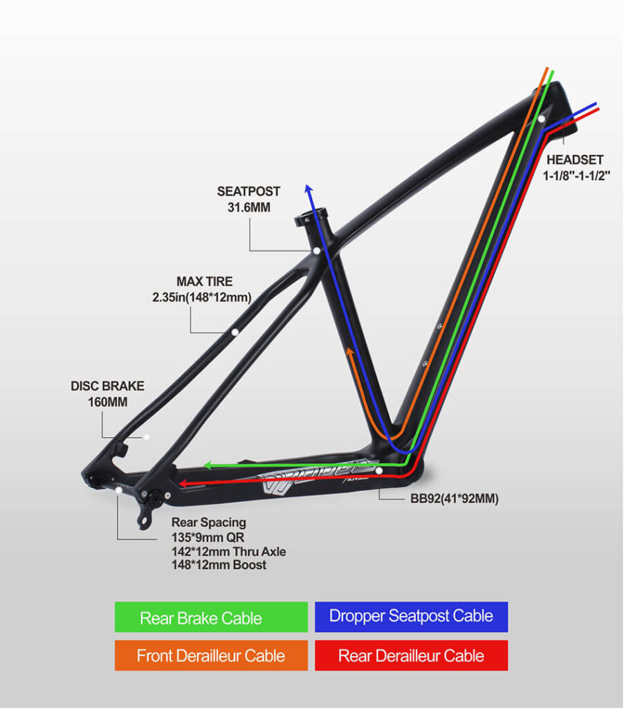 mtb bicycle frame
