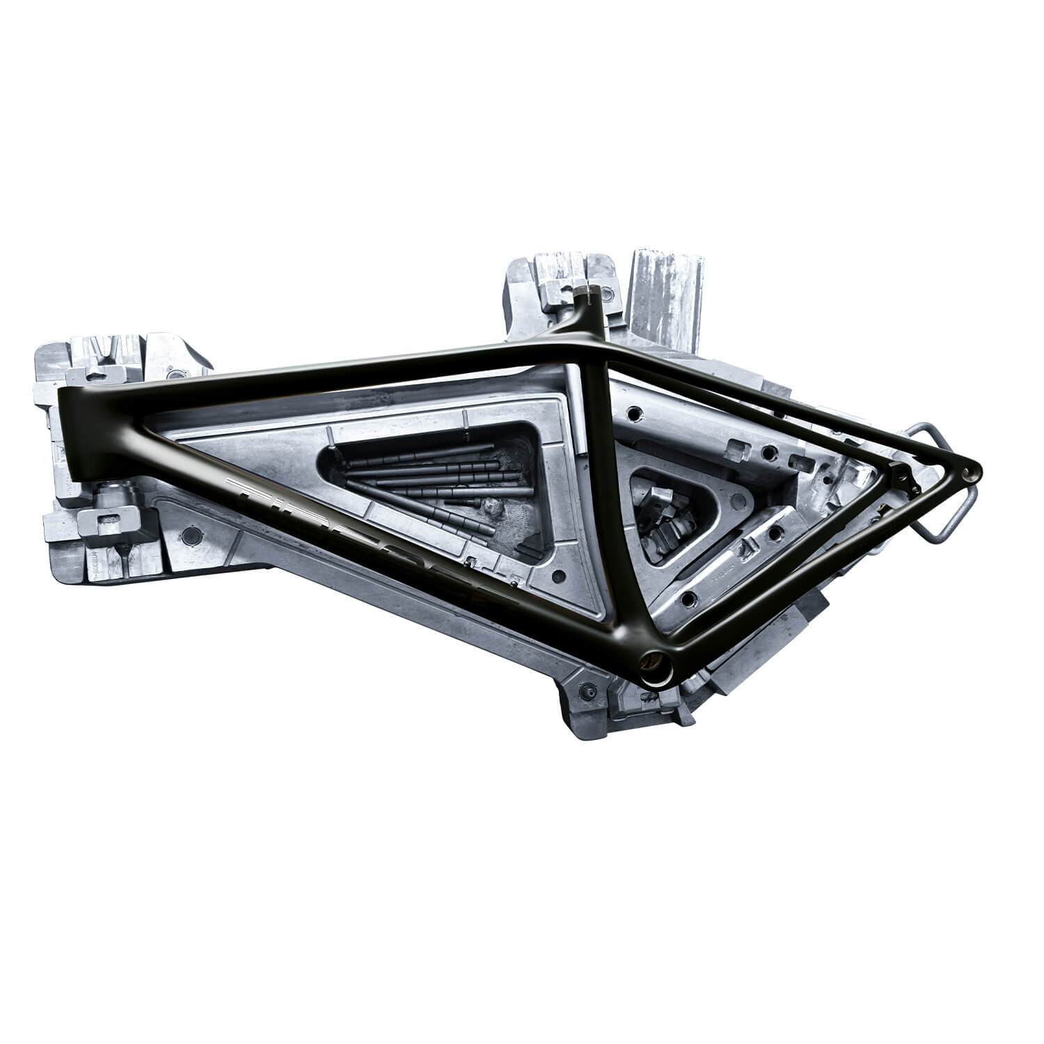 Monocoque one-piece molding bicycle frame