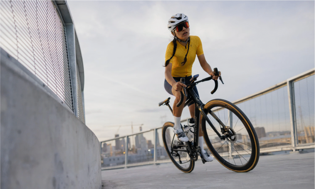 woman gravel race bike