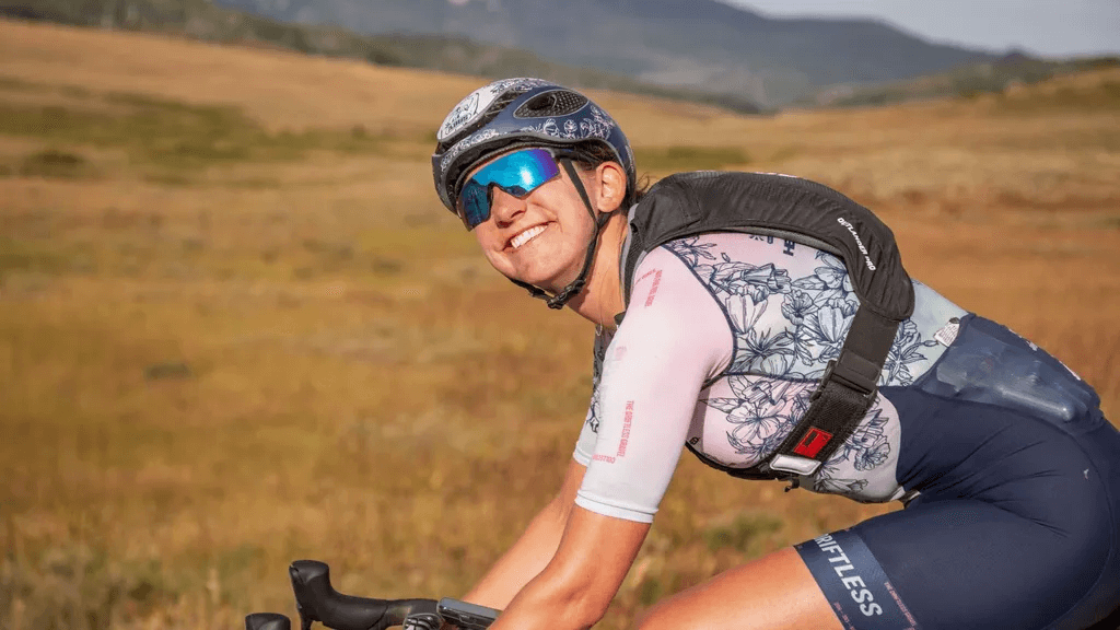 woman gravel race bike
