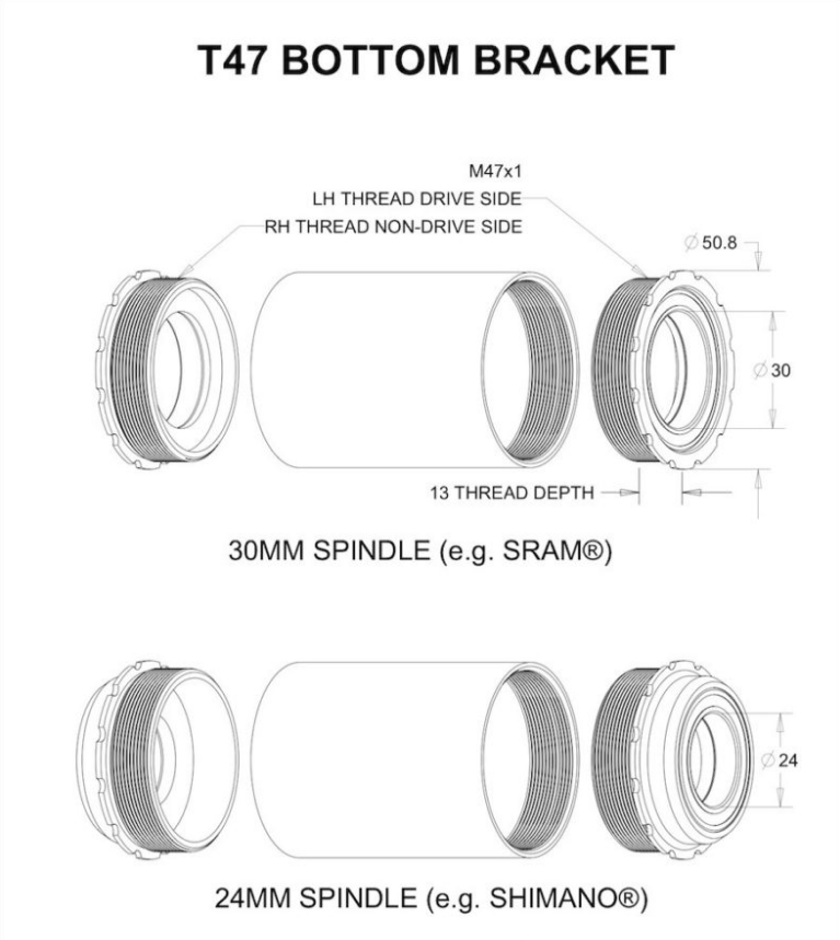 T47 bottom bracket