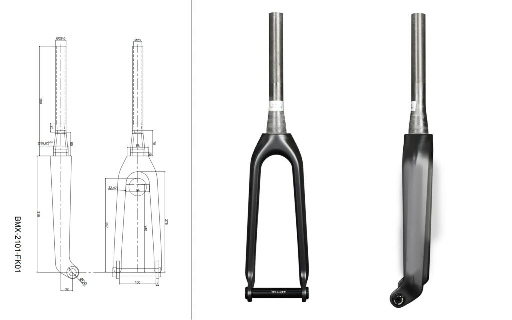 20ER carbon fiber BMX FORK