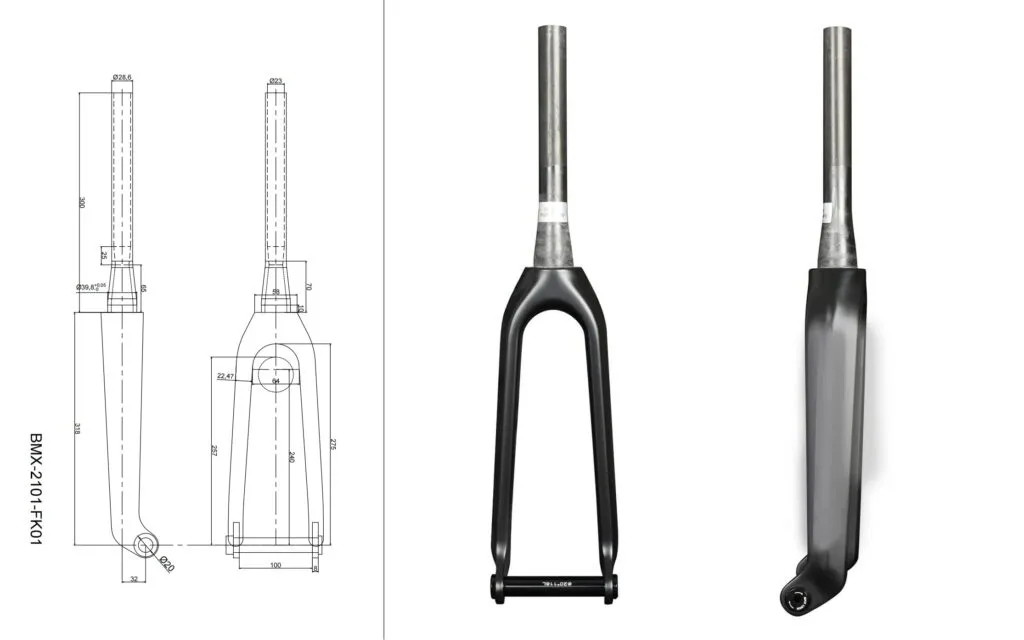 20ER carbon fiber BMX FORK