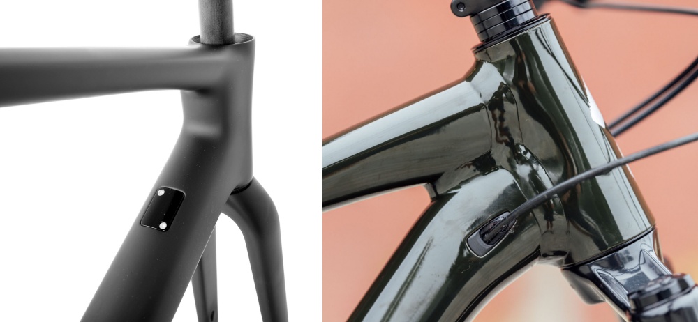 carbon fiber or aluminum bike frame