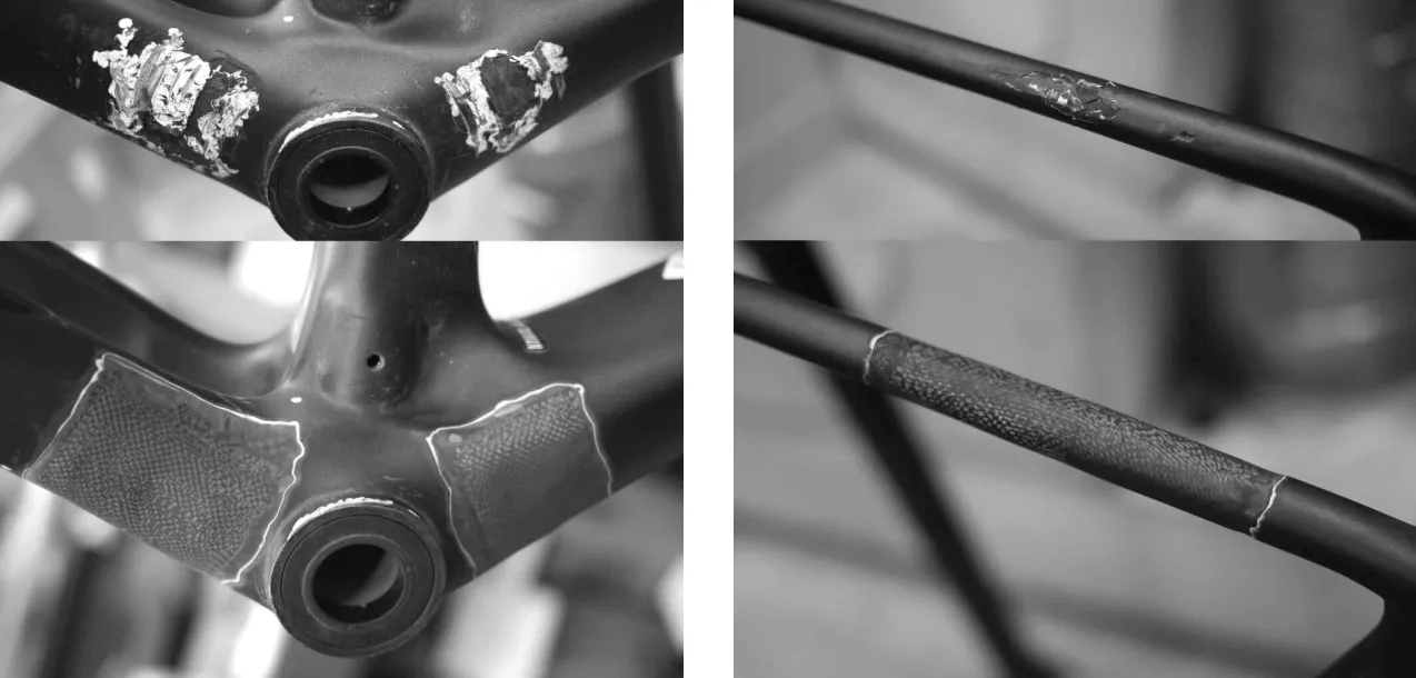 gebrauchter Carbonfaser-Rennradrahmen