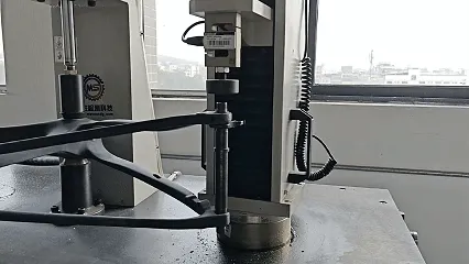 Steifigkeitsprüfung des Hinterbaudreiecks eines Fahrradrahmens