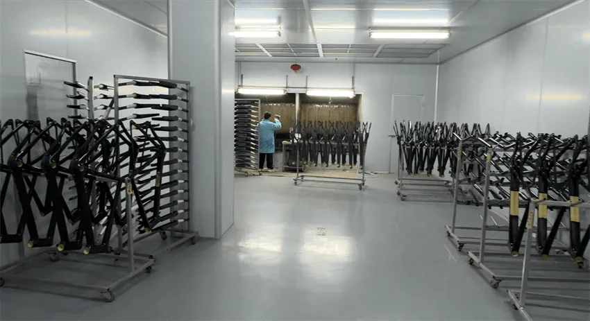 carbon bicycle frame painting