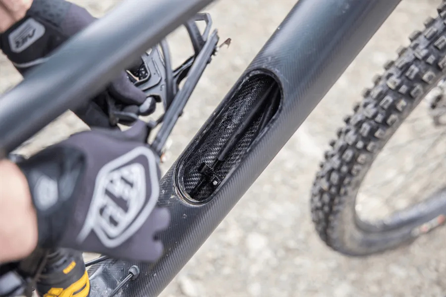 downtube storage box on mountain bike frames