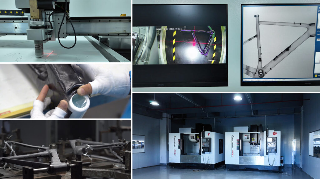 carbon bike frame testing machine and production