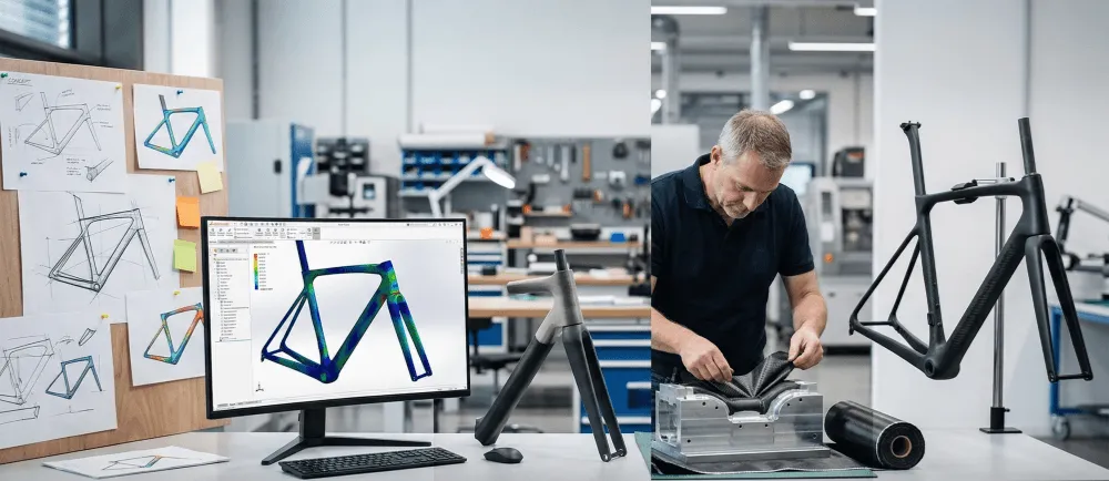 การออกแบบเฟรมจักรยานคาร์บอน