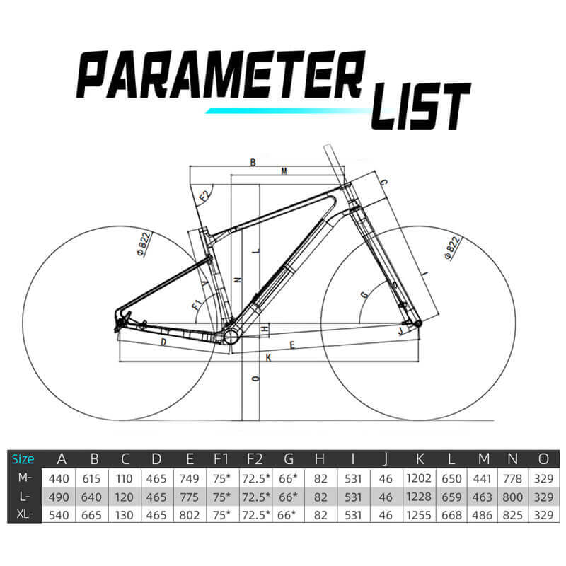 carbon 32er hardtail mtb frame geometry